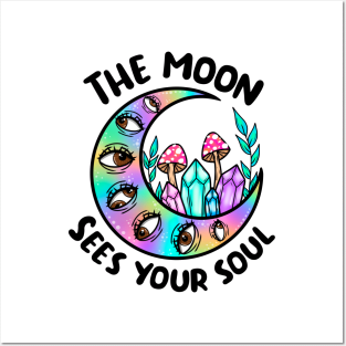 The moon sees your soul Posters and Art